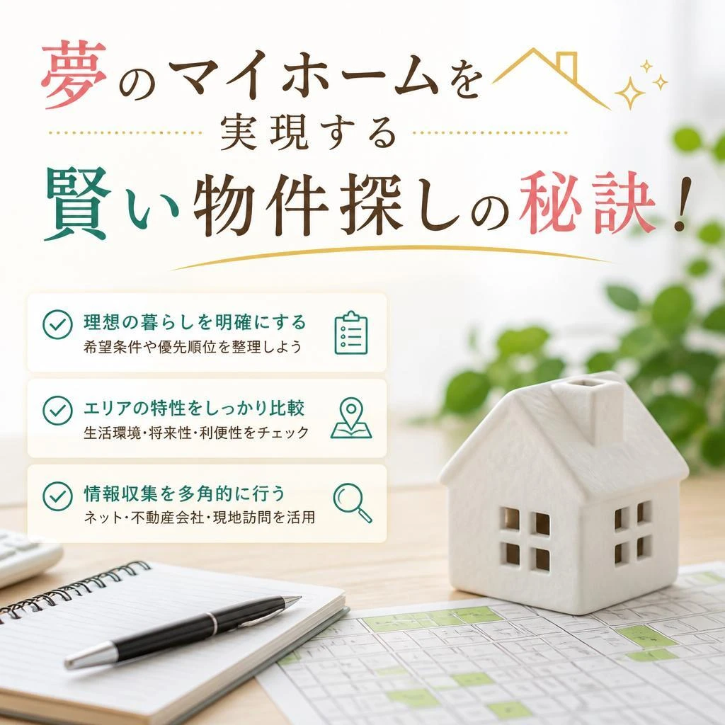 夢のマイホームを実現する賢い物件探しの秘訣！