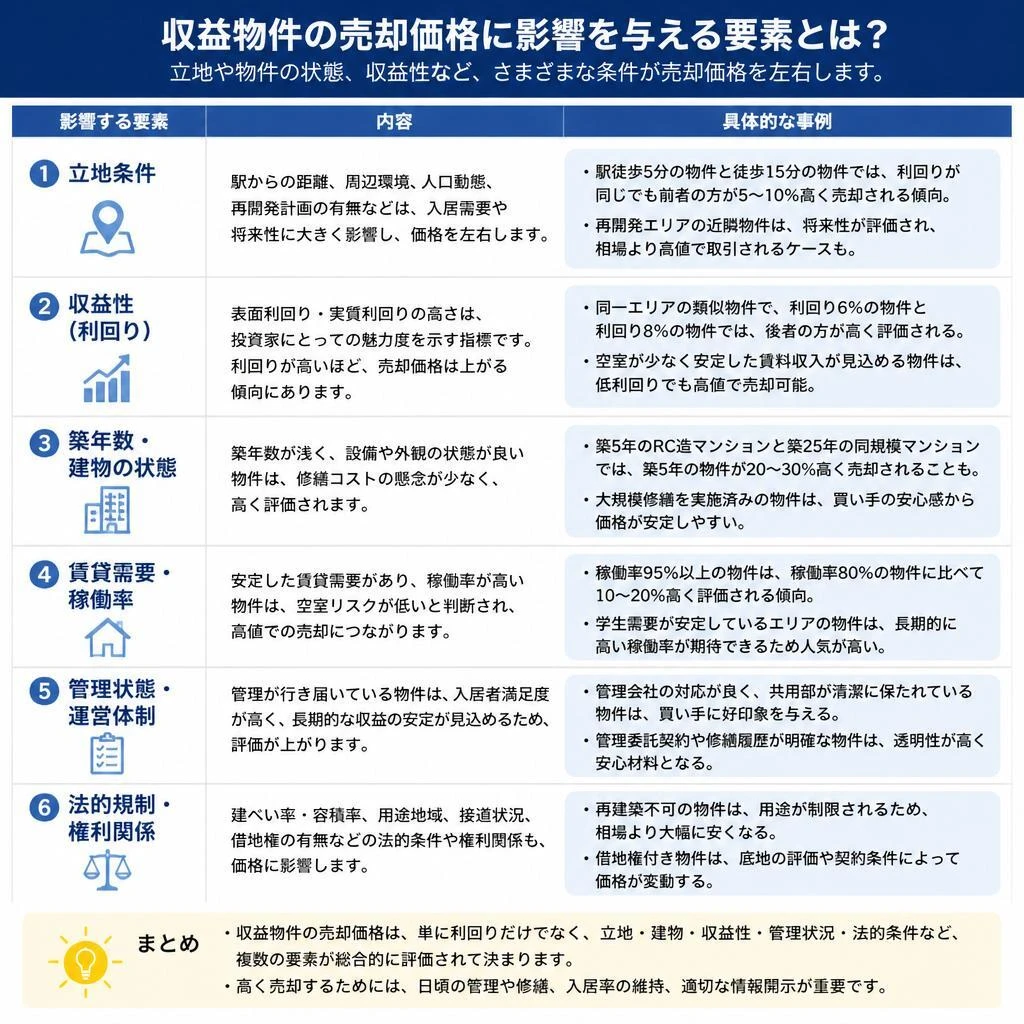 売却価格の見通し