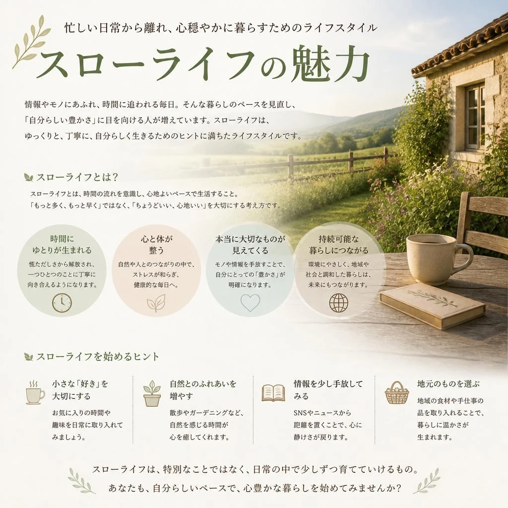 スローライフとは？