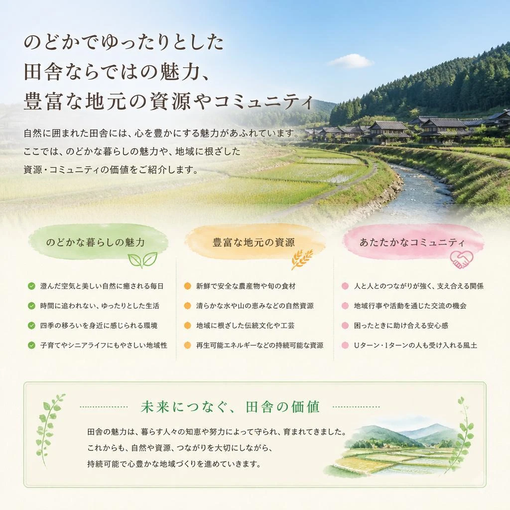 田舎暮らしの魅力